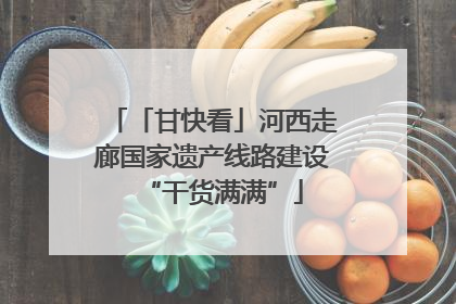 「甘快看」河西走廊国家遗产线路建设“干货满满”