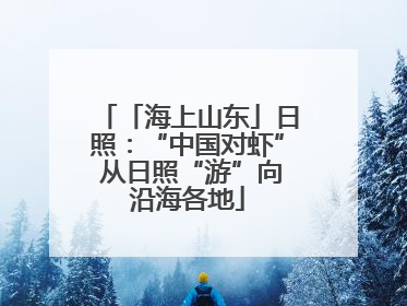「海上山东」日照：“中国对虾” 从日照“游”向沿海各地