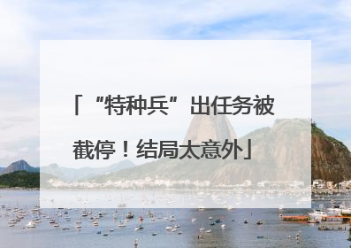 “特种兵”出任务被截停！结局太意外