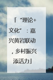 “理论+文化”：嘉兴黄岩联动，乡村振兴添活力