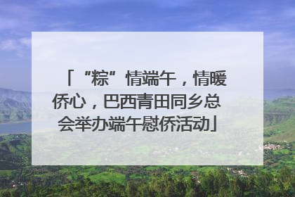 “粽”情端午，情暖侨心，巴西青田同乡总会举办端午慰侨活动