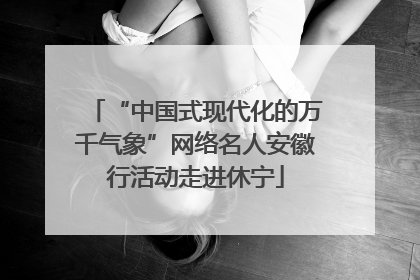 “中国式现代化的万千气象”网络名人安徽行活动走进休宁