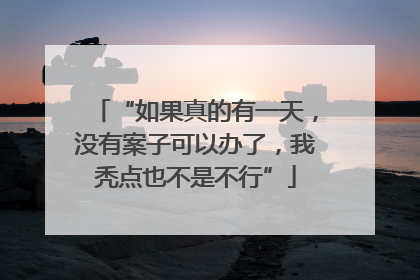 “如果真的有一天，没有案子可以办了，我秃点也不是不行”