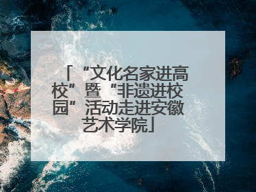 “文化名家进高校”暨“非遗进校园”活动走进安徽艺术学院