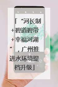 “河长制+碧道碧带+幸福河湖”，广州推进水环境提档升级