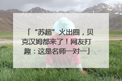 “苏超”火出圈，贝克汉姆都来了！网友打趣：这是名师一对一