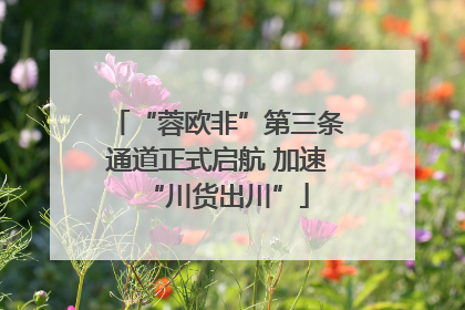 “蓉欧非”第三条通道正式启航 加速“川货出川”