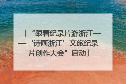 “跟着纪录片游浙江——‘诗画浙江’文旅纪录片创作大会”启动