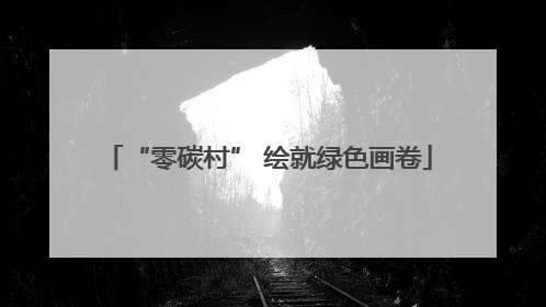 “零碳村” 绘就绿色画卷