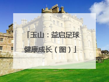 玉山：益启足球 健康成长（图）