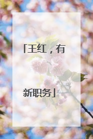 王红，有新职务