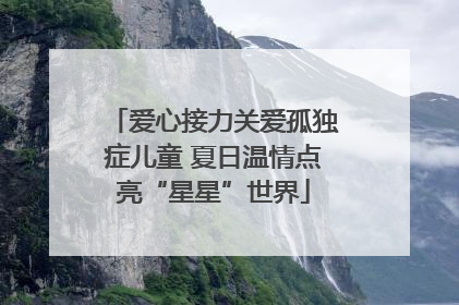 爱心接力关爱孤独症儿童 夏日温情点亮“星星”世界
