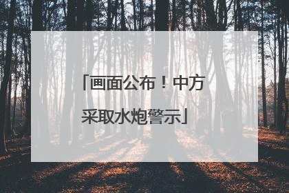画面公布！中方采取水炮警示