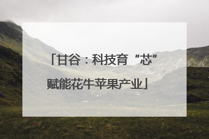 甘谷：科技育“芯”赋能花牛苹果产业