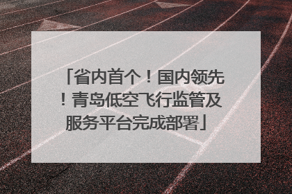 省内首个！国内领先！青岛低空飞行监管及服务平台完成部署