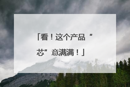 看！这个产品“芯”意满满！