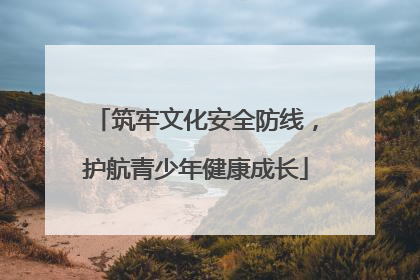 筑牢文化安全防线，护航青少年健康成长