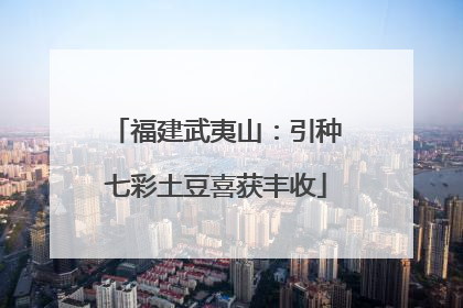 福建武夷山：引种七彩土豆喜获丰收