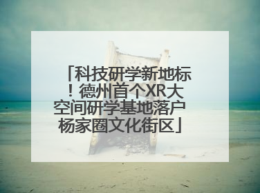 科技研学新地标！德州首个XR大空间研学基地落户杨家圈文化街区