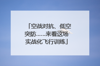 空战对抗、低空突防……来看这场实战化飞行训练