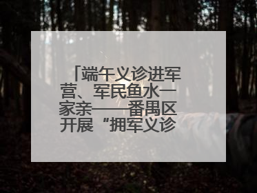 端午义诊进军营、军民鱼水一家亲——番禺区开展“拥军义诊进军营”活动