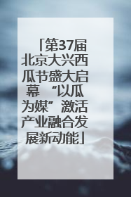 第37届北京大兴西瓜节盛大启幕 “以瓜为媒”激活产业融合发展新动能