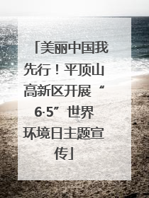 美丽中国我先行！平顶山高新区开展“6·5”世界环境日主题宣传
