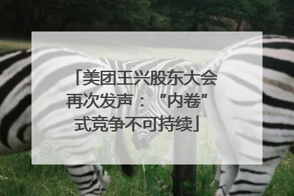 美团王兴股东大会再次发声：“内卷”式竞争不可持续
