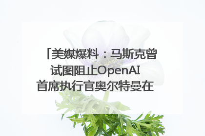 美媒爆料：马斯克曾试图阻止OpenAI首席执行官奥尔特曼在中东的AI交易