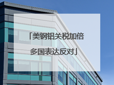 美钢铝关税加倍 多国表达反对