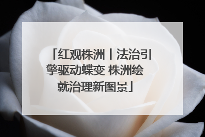 红观株洲丨法治引擎驱动蝶变 株洲绘就治理新图景