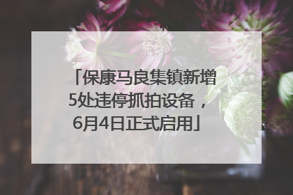 保康马良集镇新增5处违停抓拍设备，6月4日正式启用