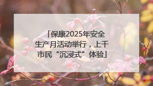保康2025年安全生产月活动举行，上千市民“沉浸式”体验