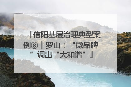 信阳基层治理典型案例⑧｜罗山：“微品牌”调出“大和谐”