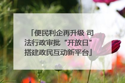 便民利企再升级 司法行政审批“开放日”搭建政民互动新平台
