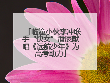 临潼小伙李冲联手“快女”潘辰献唱《远航少年》为高考助力