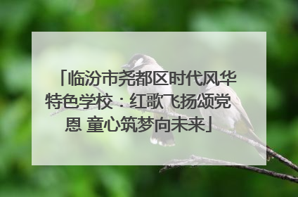 临汾市尧都区时代风华特色学校：红歌飞扬颂党恩 童心筑梦向未来
