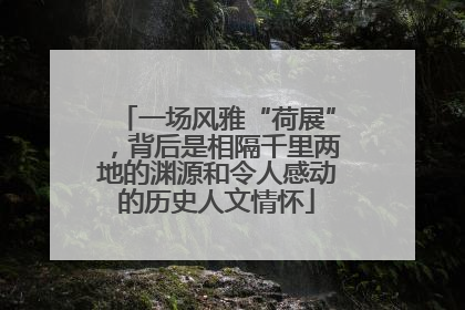 一场风雅“荷展”，背后是相隔千里两地的渊源和令人感动的历史人文情怀
