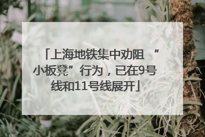 上海地铁集中劝阻 “小板凳”行为，已在9号线和11号线展开