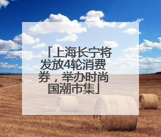 上海长宁将发放4轮消费券，举办时尚国潮市集