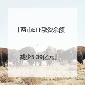 两市ETF融资余额减少5.39亿元