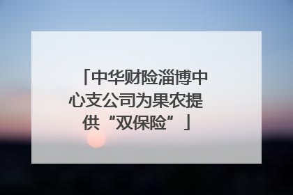 中华财险淄博中心支公司为果农提供“双保险”