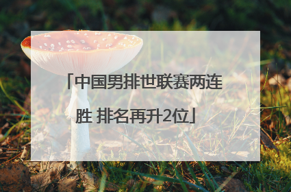 中国男排世联赛两连胜 排名再升2位
