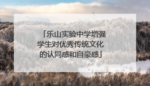 乐山实验中学增强学生对优秀传统文化的认同感和自豪感