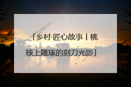 乡村·匠心故事丨桃核上雕琢的刻刀光影