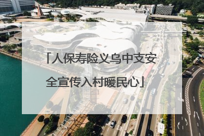 人保寿险义乌中支安全宣传入村暖民心