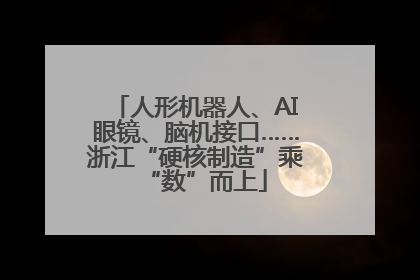 人形机器人、AI眼镜、脑机接口……浙江“硬核制造”乘“数”而上