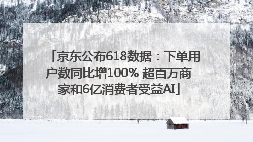 京东公布618数据：下单用户数同比增100% 超百万商家和6亿消费者受益AI