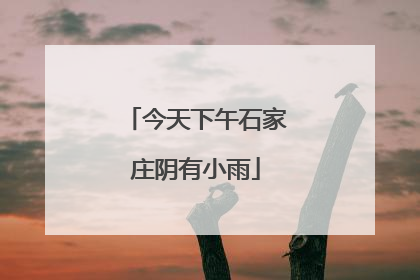 今天下午石家庄阴有小雨