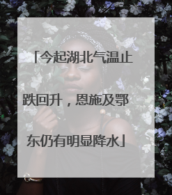 今起湖北气温止跌回升，恩施及鄂东仍有明显降水